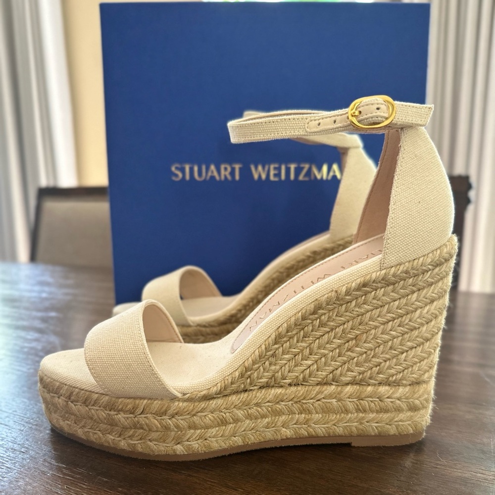 STUART WEITZMAN - Floria Women’s Canvas. Platform Espadrilles